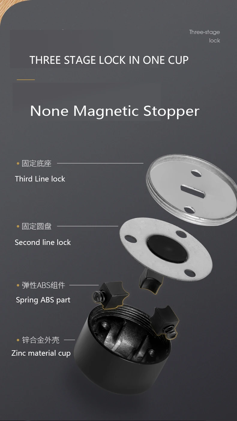 HOT SALE Patented Product Non-Magnetic Silence Door Stop / Unique Door Holder / Wooden Door Stopper Door Magnetic Stopper