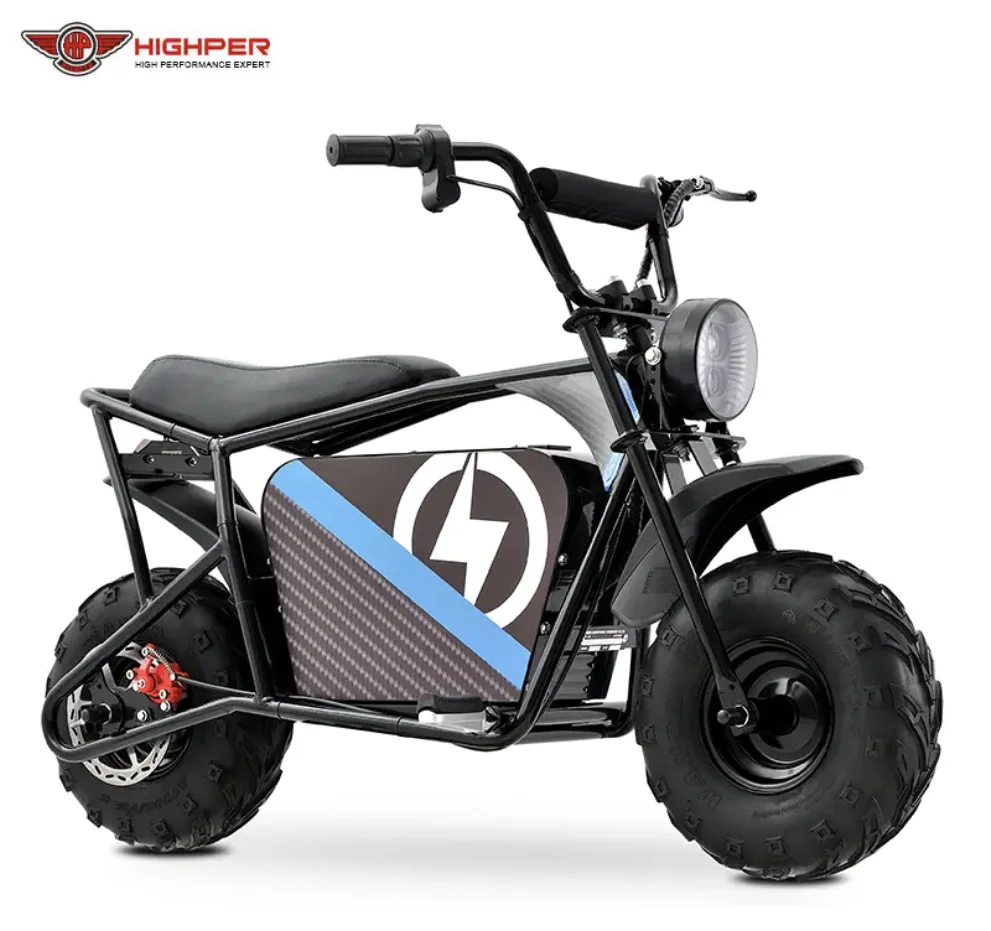 HIGHPER Off Road Electric Mini Bike  mini electric bike 1000w for kids