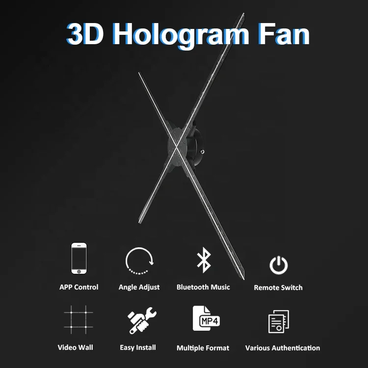 3D Hologram Led Fan With Wifi Wall Price 3D Projector Hologram Project 3d Holographic Display Led Fan 3d Fan Hologram