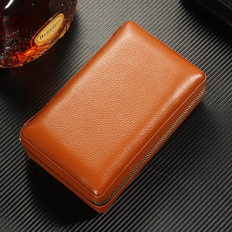 Personalised Wood Pu Leather Customized Cigars Accessories Humidors Travel Cigar Case