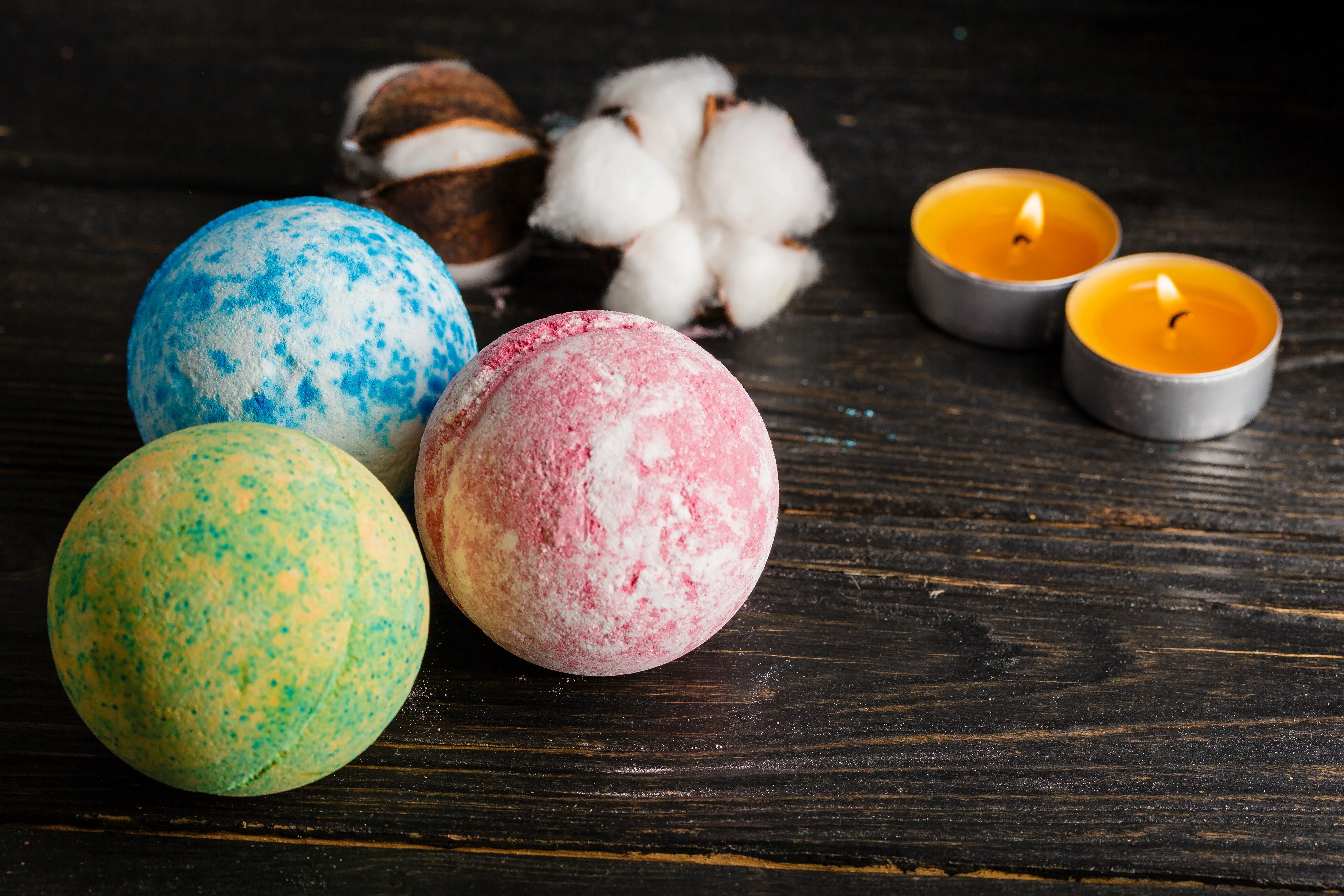 Falls River Soap Handmade Bath Bomb - Sweet Pea -Feminine fragrance Bath Bombs for Women