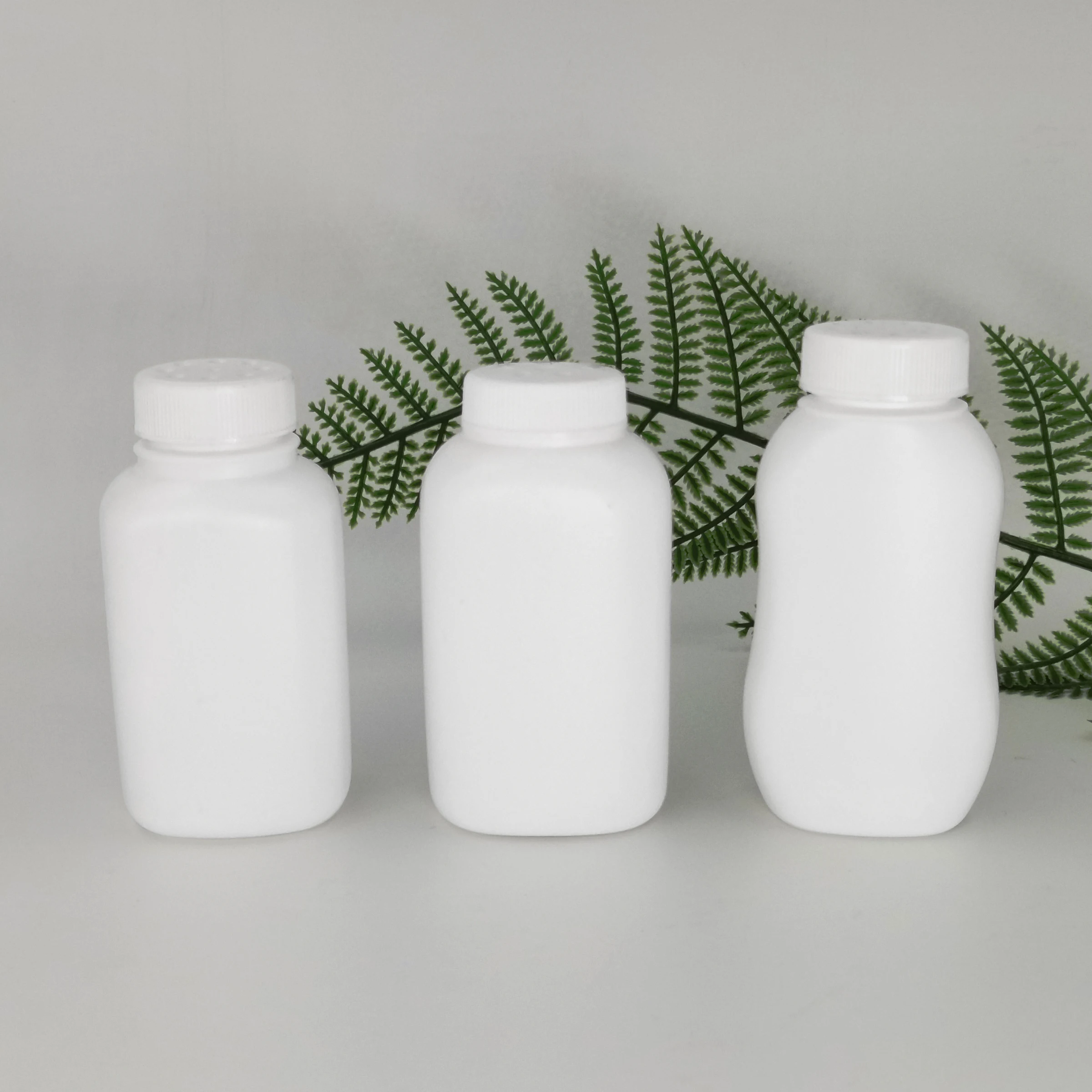 Baby Powder Containers, Talc Powder Bottle Spray Pump Plastic Bottle Custom HDPE Screen Printing Twist Cap, 50ml OEM Round 5000