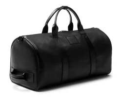Recycled Pu Leather Duffel Bag For Men Waterproof leather duffle bag for men With Shoes Compartment Large Capacity Weekender Bag