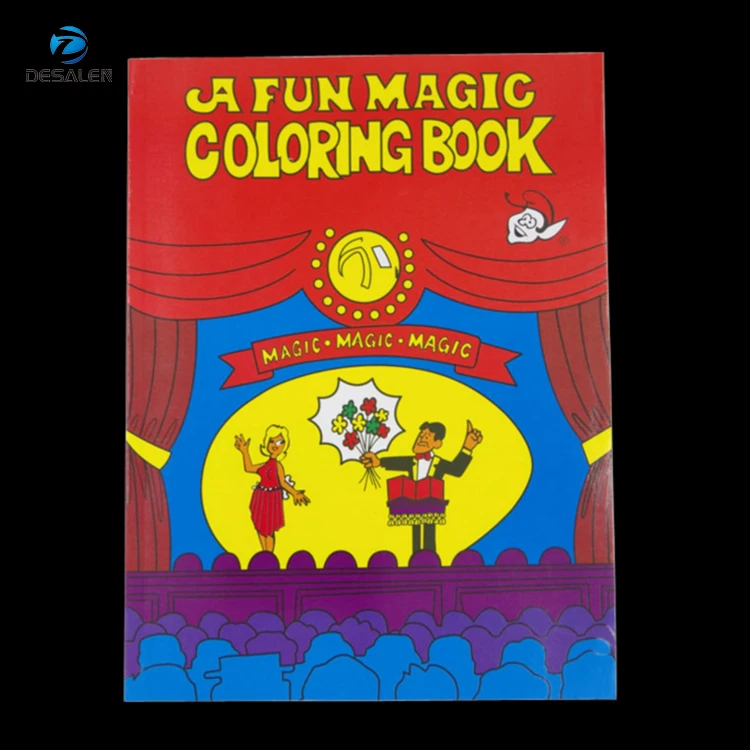 Desalen M Size Kids Stage Magic Trick Cards Book Toy Prop Magic Coloring Book