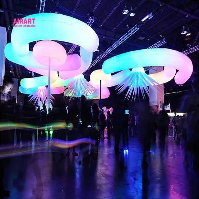 Indoor Space Decorative Inflatable Color Pipe For Hanging