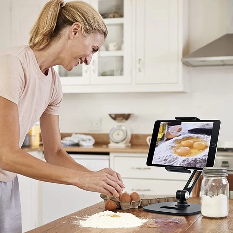 New Design Portable Adjustable Mobile Phone Standing Bracket Table Metal Stand 270-degree Rotation Aluminum