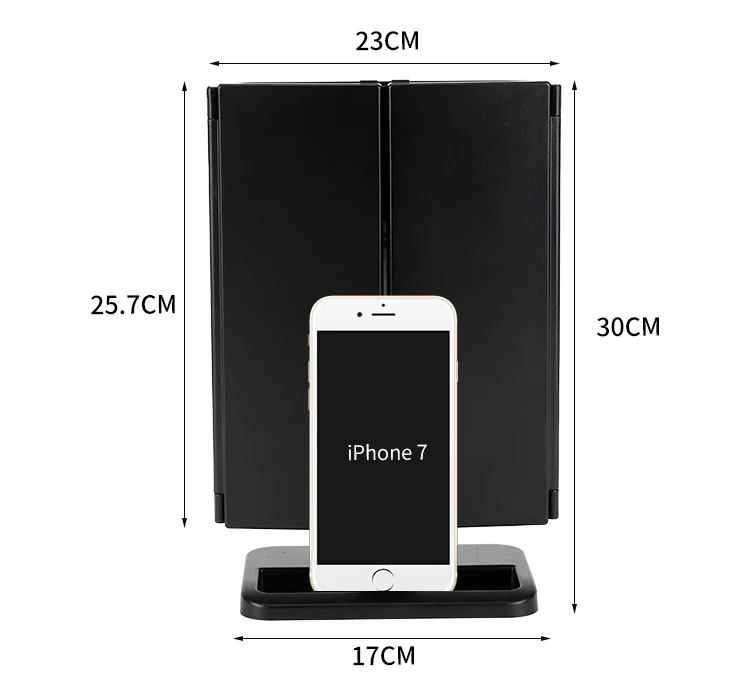 Amazon Top Wholesale Makeup Mirror Vanity Mirror Magnification Lighted Makeup Mirror with Lights, 2X 3X 10X Silver Plastic