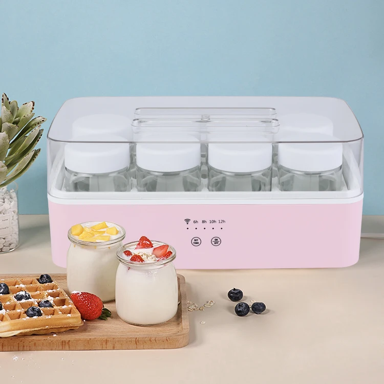 8 стеклянных банок, мини машина для замороженного йогурта, устройство для изготовления йогурта, домашняя Автоматическая Йогуртница (1600339865837)