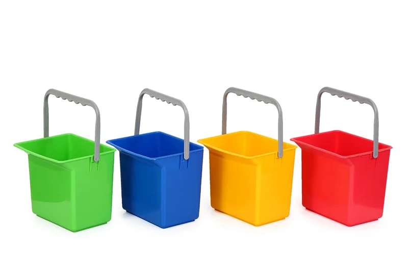 Cleaning Tools Accessories Plastic Water Bucket Pail with Handle 6 Liters Small Cleaning Bucket Keg