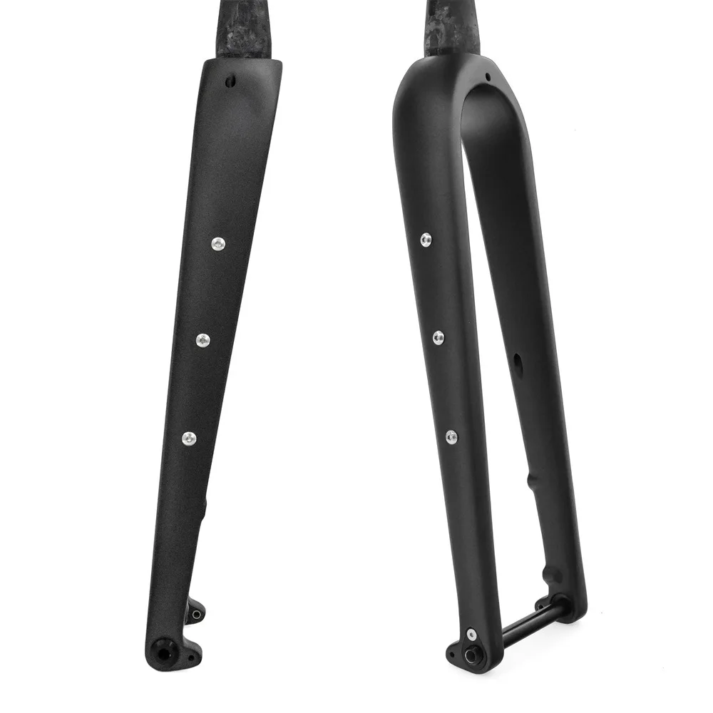 Cross Road T800 Carbon Gravel Bike Fork 700C Matte Barrel Axle Open 100mm