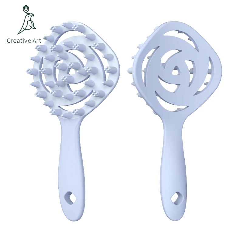 New arrival hand massage brush silicone head scalp bath brush massager for hair growth