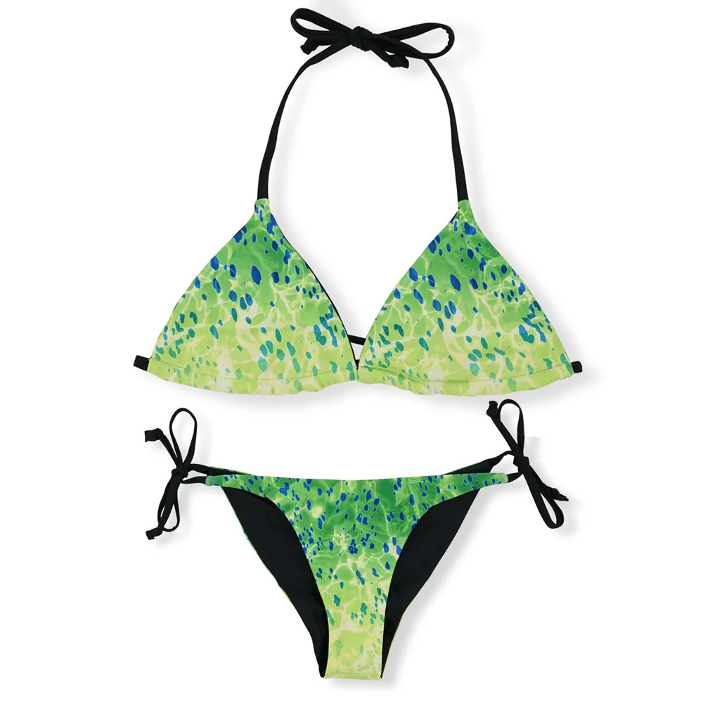 2021 Summer Ladies 2-Piece Bikini Quick-drying Sublimation Suit Printed Couple Swimwear Customized Parent-child Swimwear