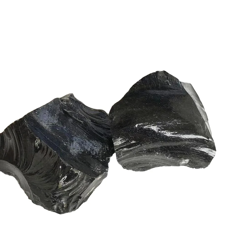 Wholesale natural raw rock obsidian rough stone for jewelcrafting