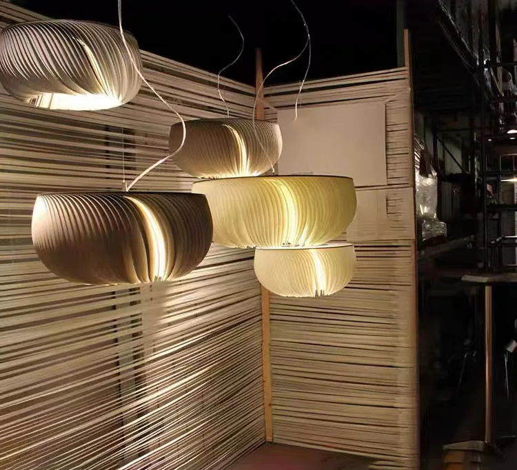 Modern Style Residential Hotel Room Home Decoration Aluminum Parchment Led Pendant Light