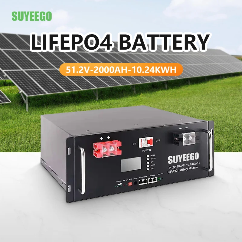 SUYEEGO Full Capacity Energy Storage Lithium Ion Battery BTM 12v 24v 50Ah 100Ah 200Ah Lifepo4 Batteries 12 volt 200Ah