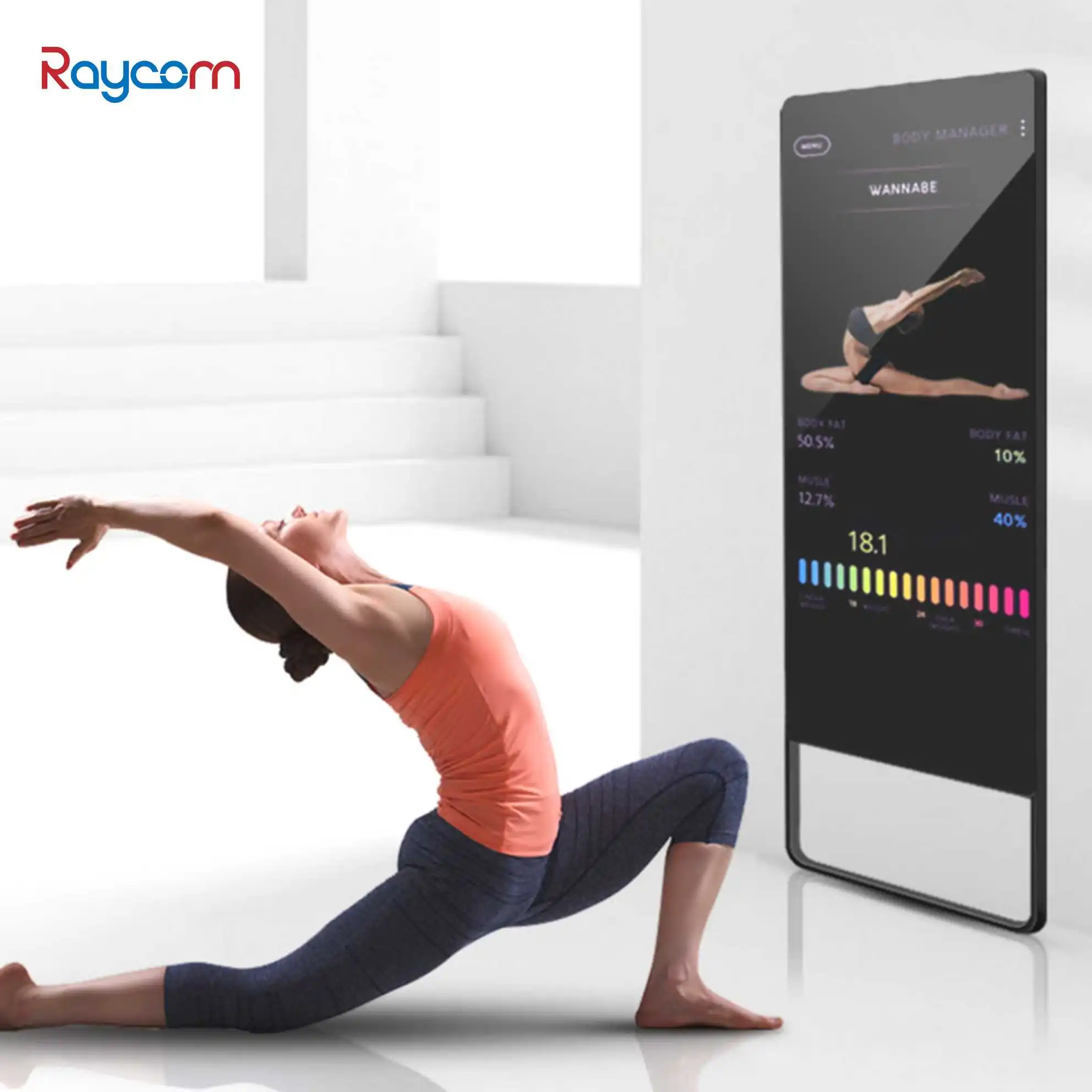 Smart Home Exercise Mirror Android/Window Smart Fitness Mirror AI Artificial Intelligence Smart Gym Yoga Dance Exercise Mirror
