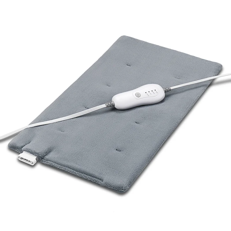 Soft Coral Fleece Weighted Heating Pad With Heat Levels And Timer For Body Health Care
