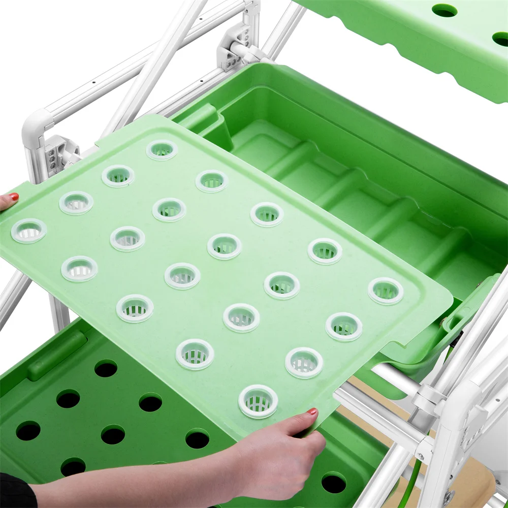 Competitive price Raised Garden Planter rack Plastic Green Hydroponic Planting rack