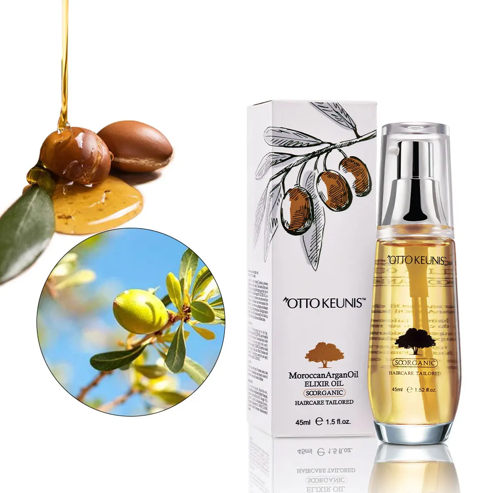 Premium Natural Pure Argan Oil Treatment Fatty Acid Softness and Moisture Hair Oil for Hair and Skin