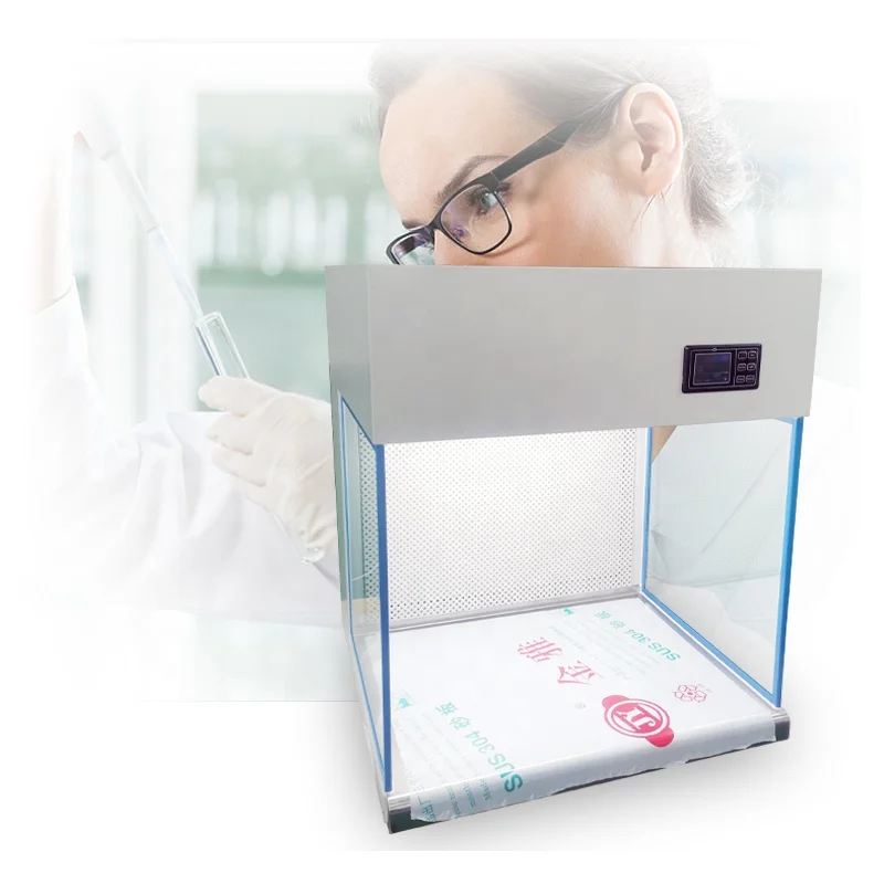 ISO class 100 horizontal vertical laminar flow hood desktop tabletop clean bench cabinet for clean room