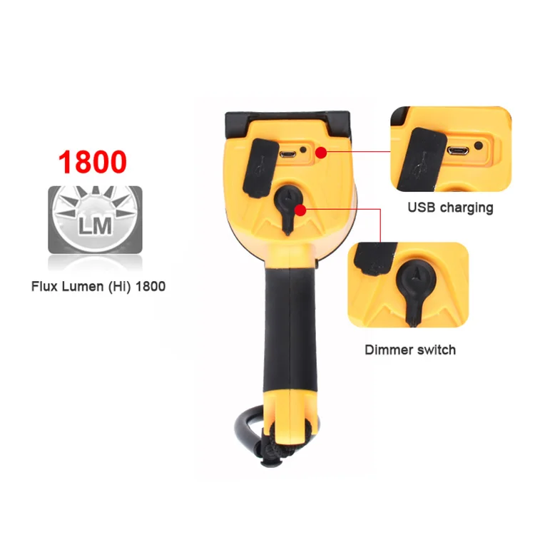 Long Range Rechargeable Glare Lintern Bulb Lamp 1800 Lumen Mini Torch Hand Handheld Spotlight