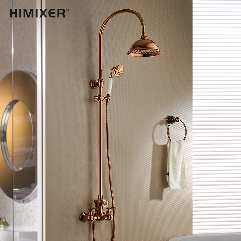 HIMIXER classic bathroom faucet grifo ducha robinet de douche robinet de douche antique brass bath & shower faucet set
