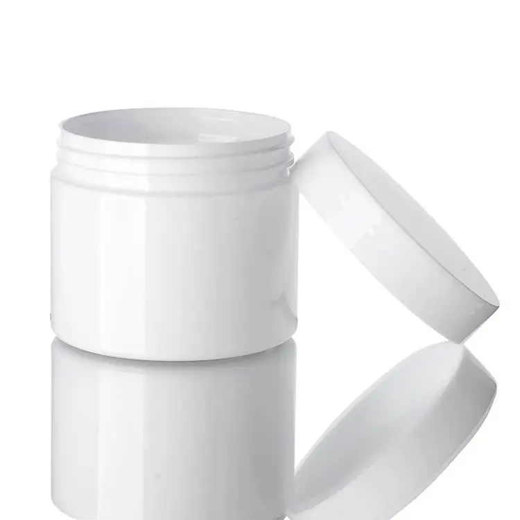 Manufacturer Round Body Face Cream Jar 150ml White Plastic Pet Cosmetic Cream Jar