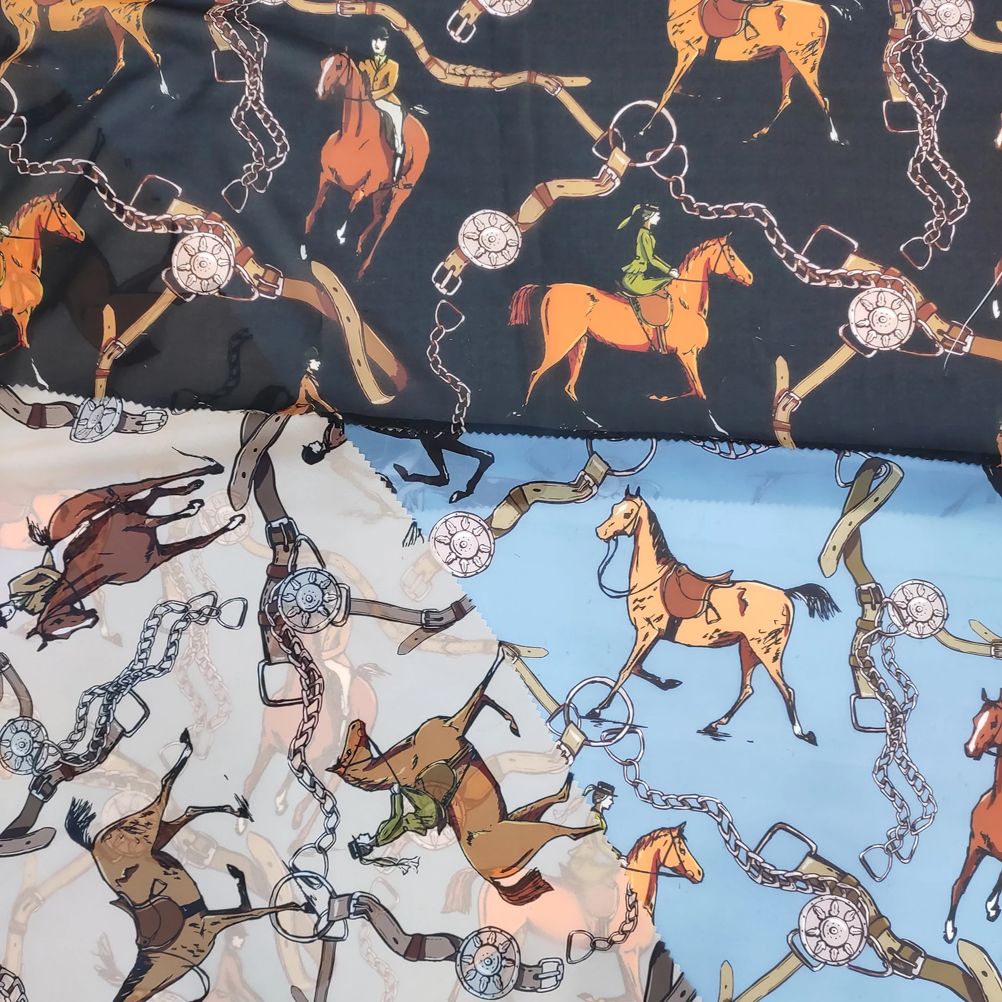 Водонепроницаемая ткань из полиэстера с принтом животных, шифоновая ткань из полиэстера с принтом