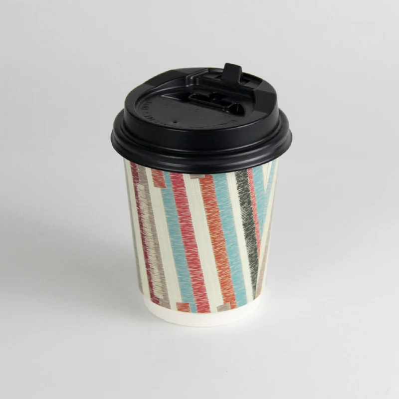 8oz 12oz 16oz 20oz Customized Design Paper Cups Disposable Printed Paper Double Wall Paper Coffee Cups With Lid