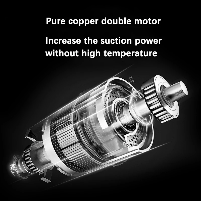 4-in-1 Multi-Function Wet Dry Dual Use Portable Car Vacuum Cleaner with Tire Inflator Pump with LED Light