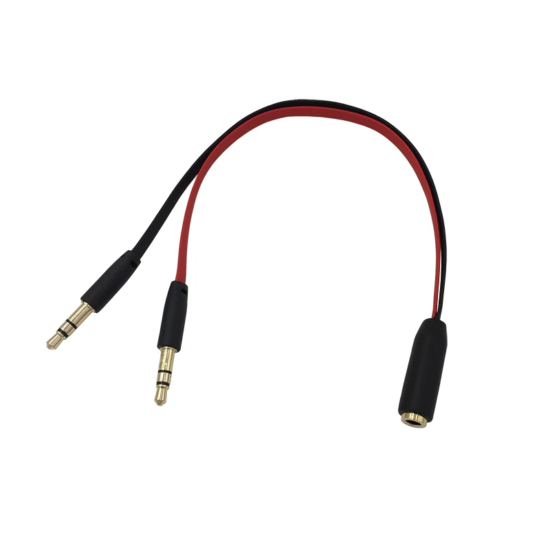 3.5mm Jack Adapter CTIA - Y Splitter Audio Cable with Separate Microphone and Headphone Connector for PC PS4 Gaming Headset