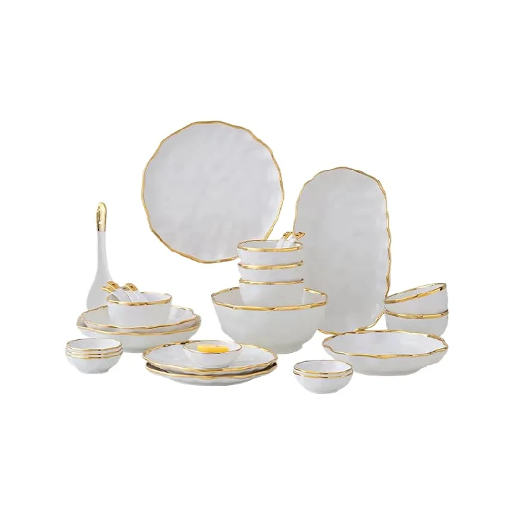 Nordic Ceramic Plates Sets Stylish Restaurant Plate for Home  hotel  Use Porcelain Dinner Plates and More in Luxurious Gift Box