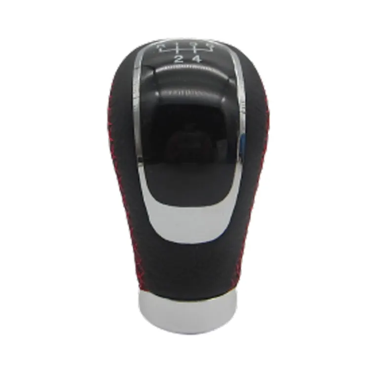 JADERUSUN Red Black Auto Parts Universal Car Accessories 5 Speed Manual shifter lever Leather Gear Shift Knobs