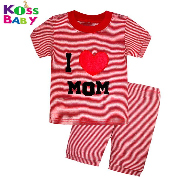 2-7Y 100%cotton Children sleeping wear manufacture custom  kids pajamas
