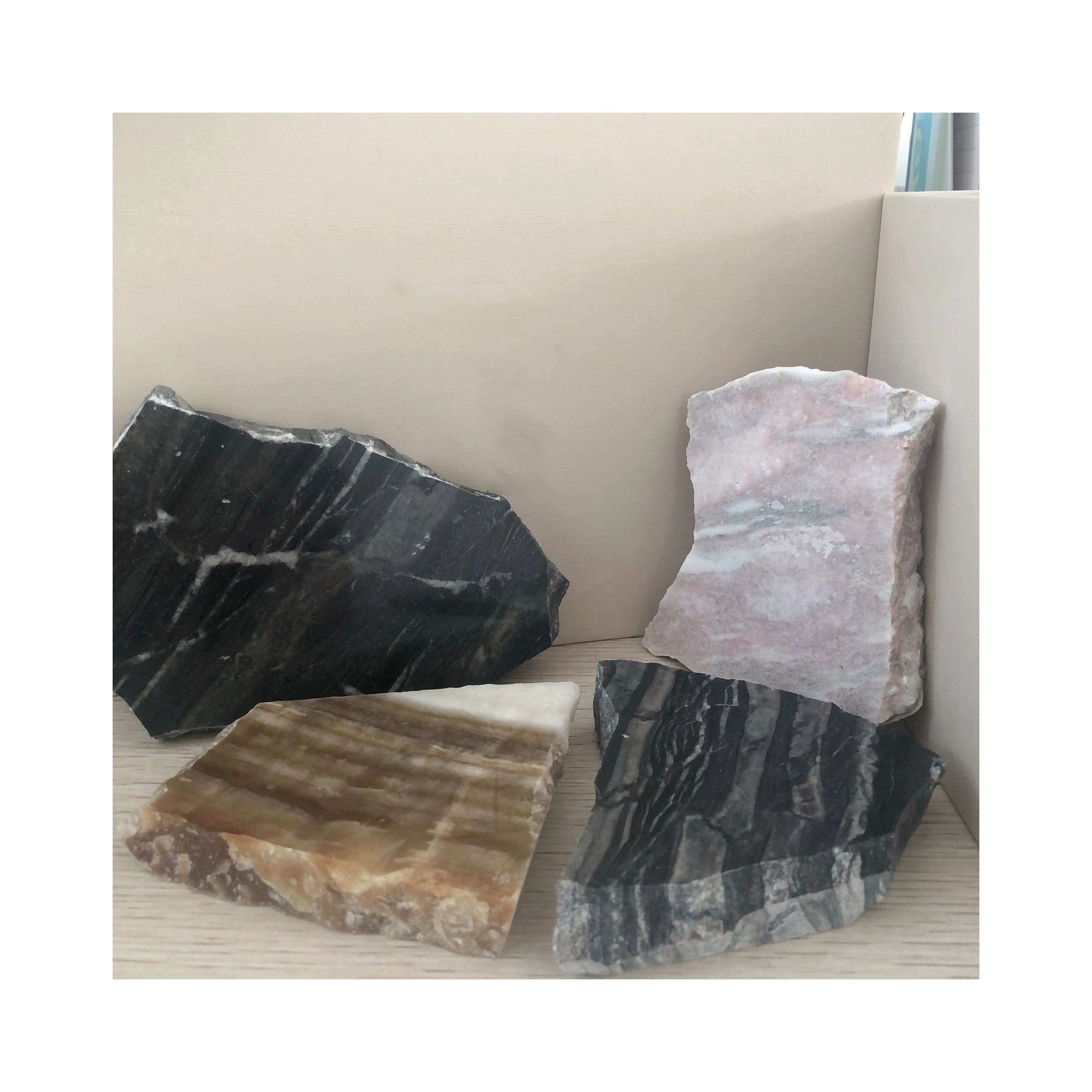 Wholesale Natural Stone Unique Irregular Marble Coasters Coffee Jewellery Placemat Custom Marble Coaster