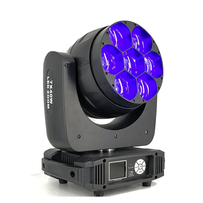 Christmas Decorations Stage Linghting 7X40W Moving Head Bee-Eyes Disco Light DMX 512 DJ Nightclub Party Stage Equipment