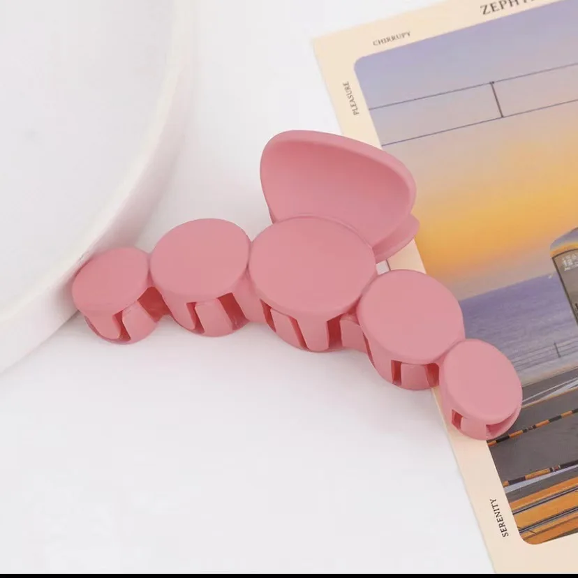 Wholesale New design Grind arenaceous Five round big Hair Claw Clip For Women