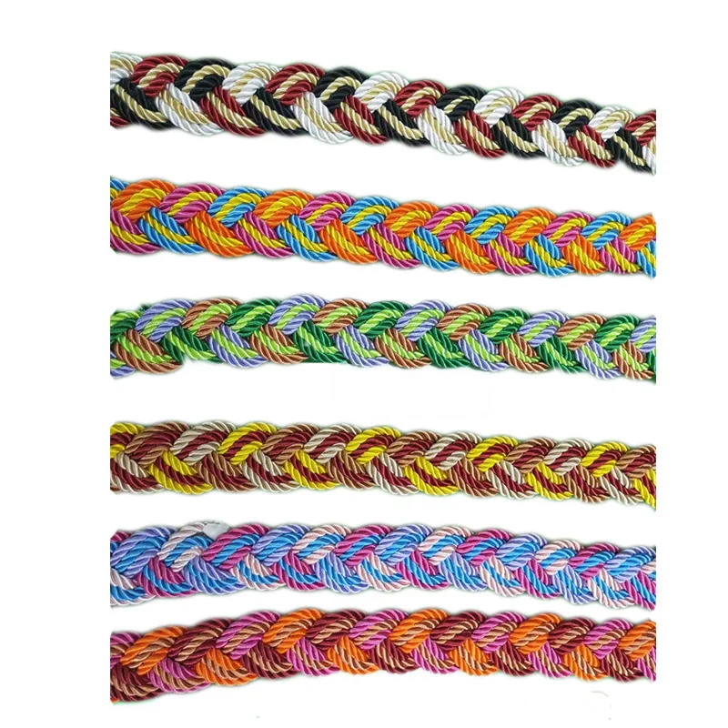 Home fax slipper female summer 3.0cm polyester cotton polyester ribbon linen slippers color Slipper ribbon