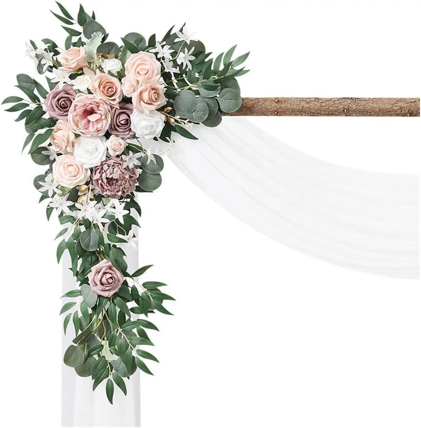 Simulation Flowers Wedding Background Arch Hanging Flowers Corner Wedding Arrangement Decoration