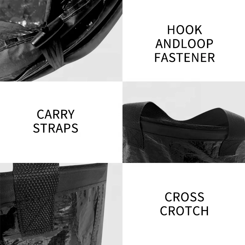 Collapsible Trash Can - Pop Up Outdoor Portable Garbage Bag Holder with Zippered Lid - Recycle Bin for Camping garden bag
