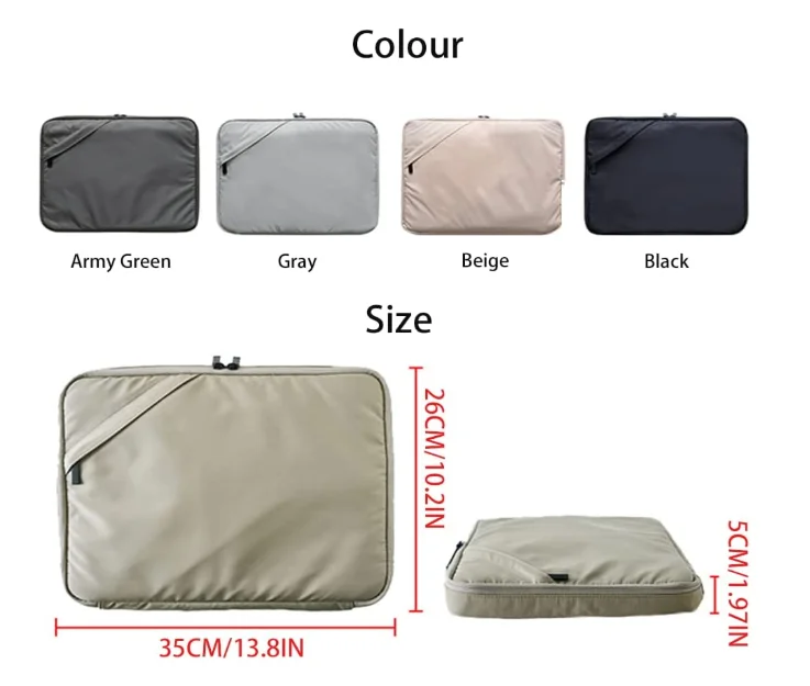 New Product Nylon Laptop Sleeve With Handle Notebook Computer Bag File Folder Bag A4