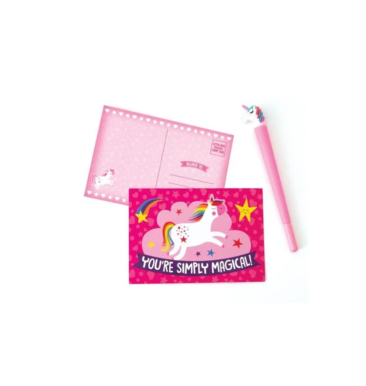 Cartoon Cute Unicorn Stationery Promotional Gift Notebook Set For Children