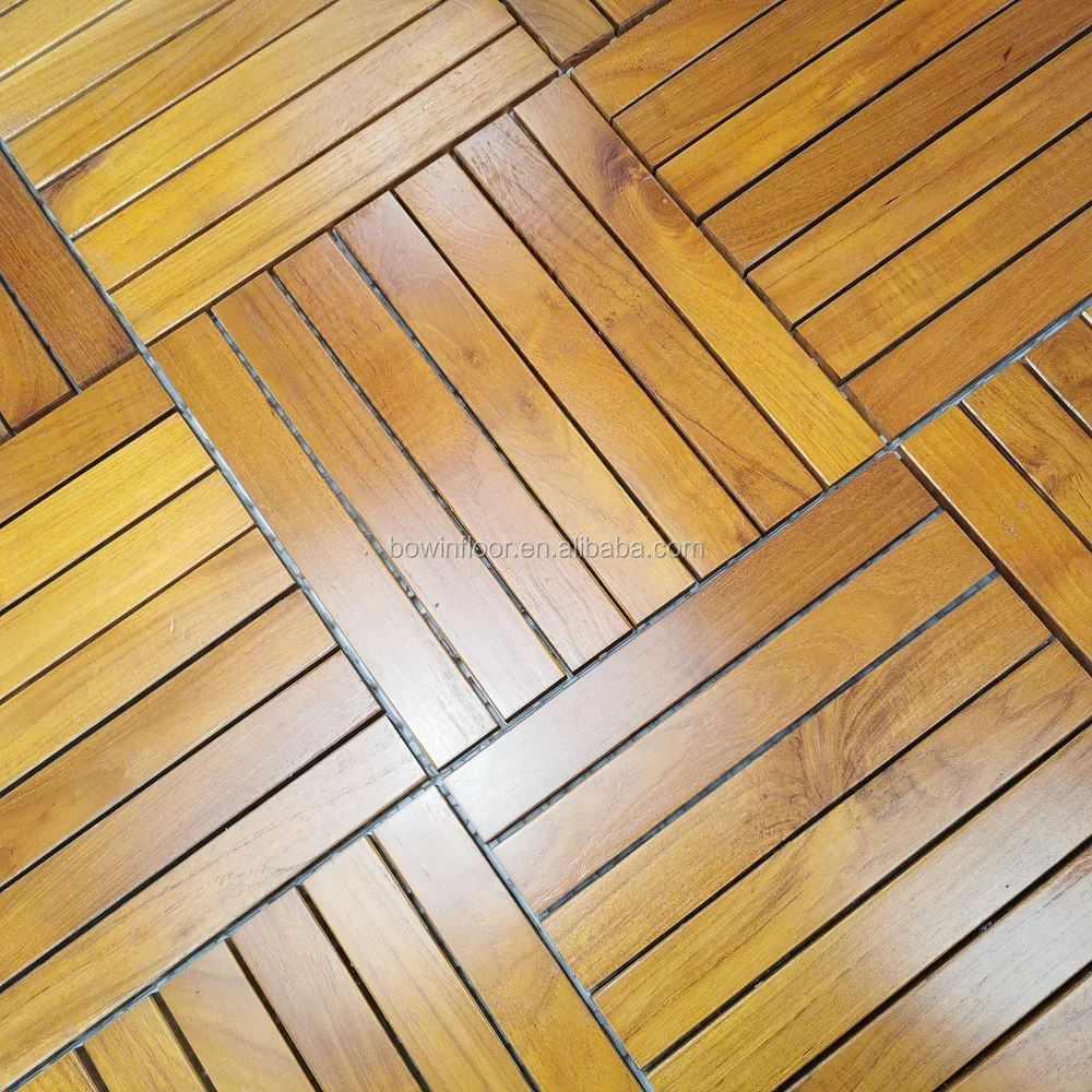 Garden outside burma teak wood decking tile