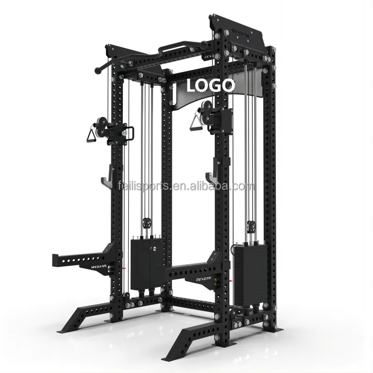 Multi Function Gym Equipment Cable Crossover Machine Smith Fitness Power Rack