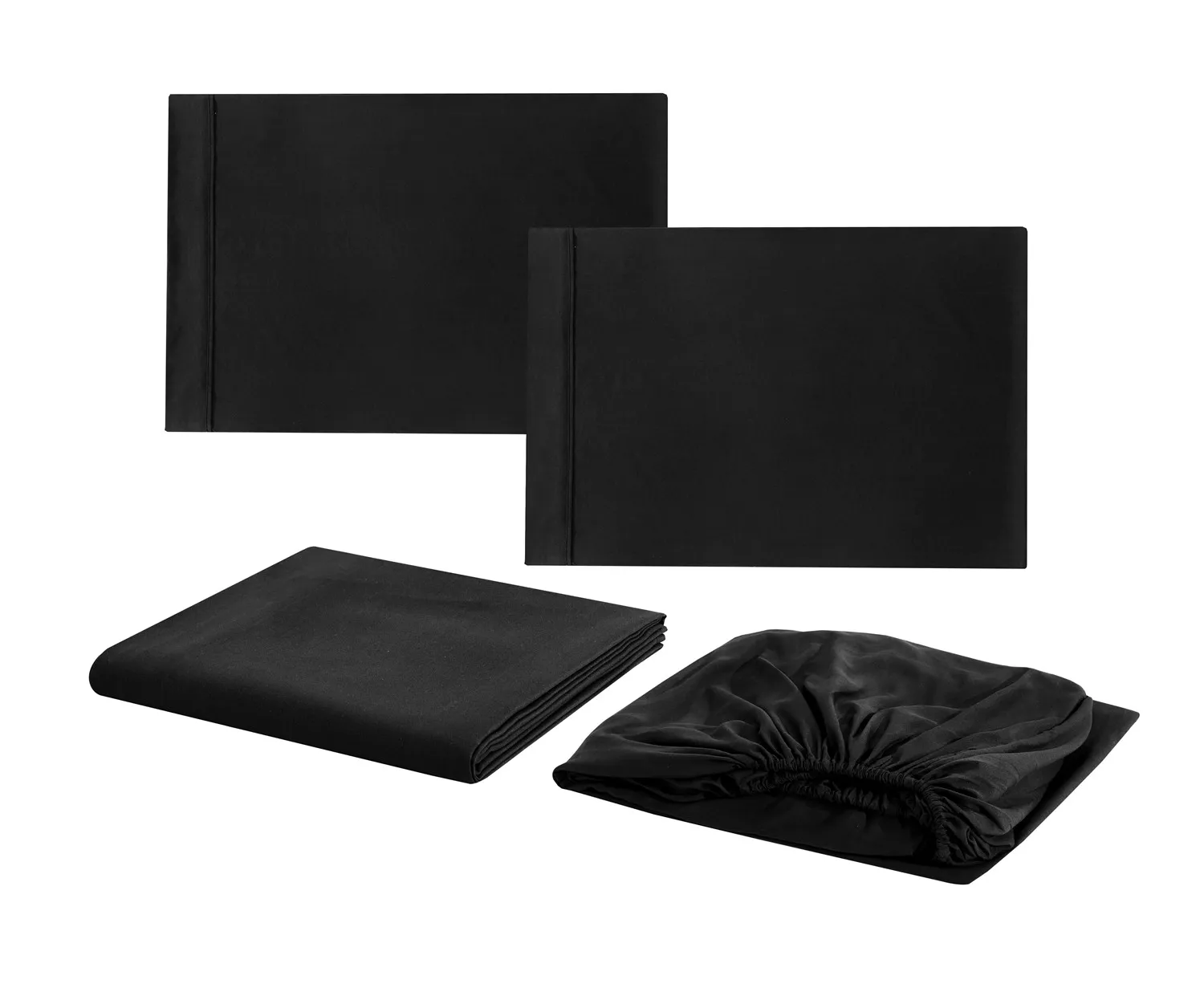 Постельное белье из 100% полиэстера, однотонное постельное белье из полиэстера, Комплект постельного белья из 4 предметов