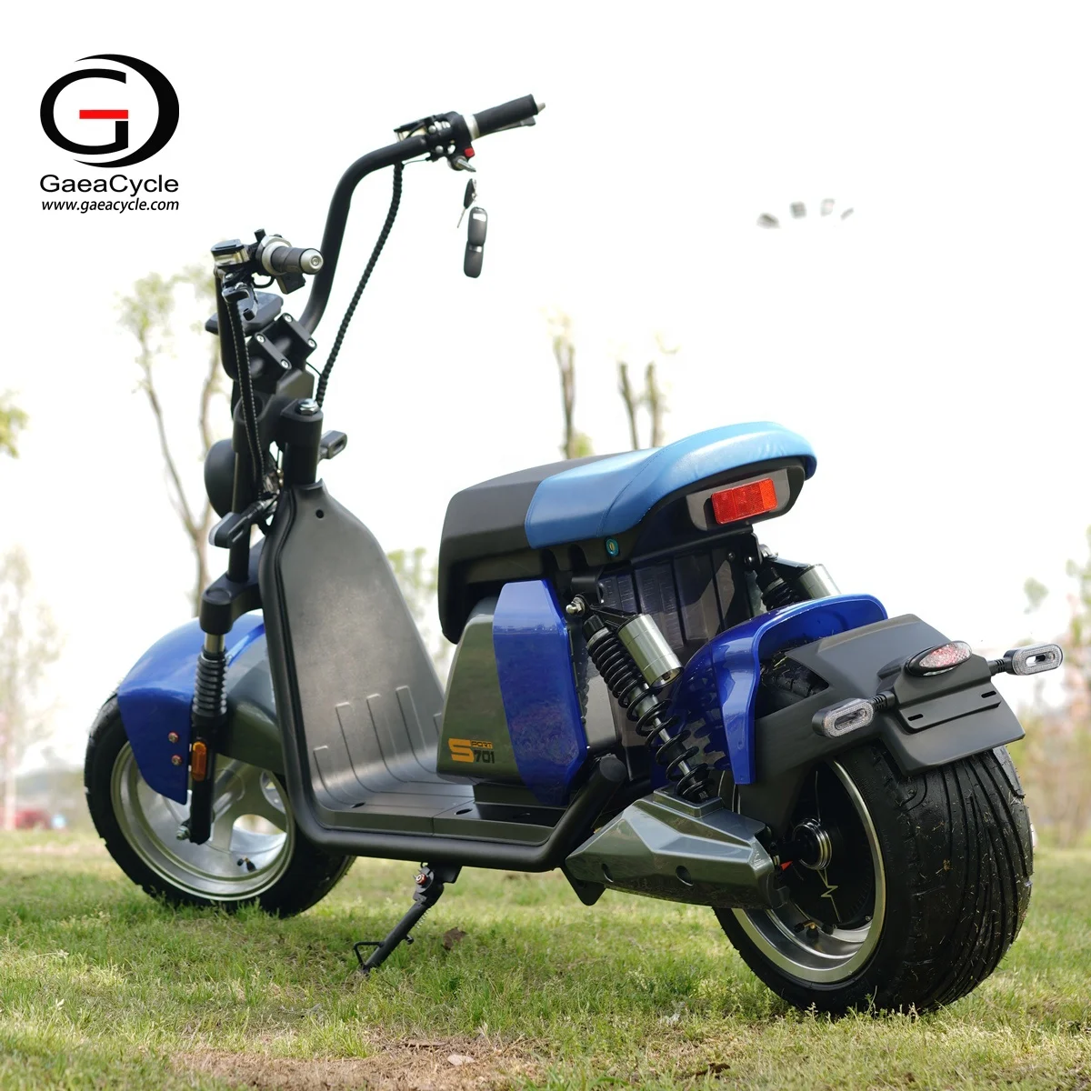 Europa Warehouse Gaea Citycoco Sport 701 EEC Electric Scooter 3000w 60v 30ah with High Speed 70km/h