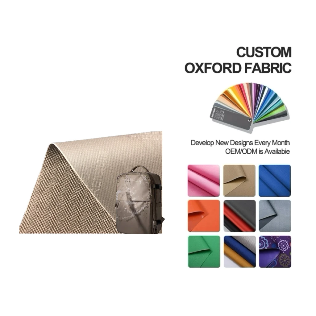 100% Polyester Material Oxford Fabric 300 Denier 600D Pvc Fabric With Pvc Coating For Bag And Luggage