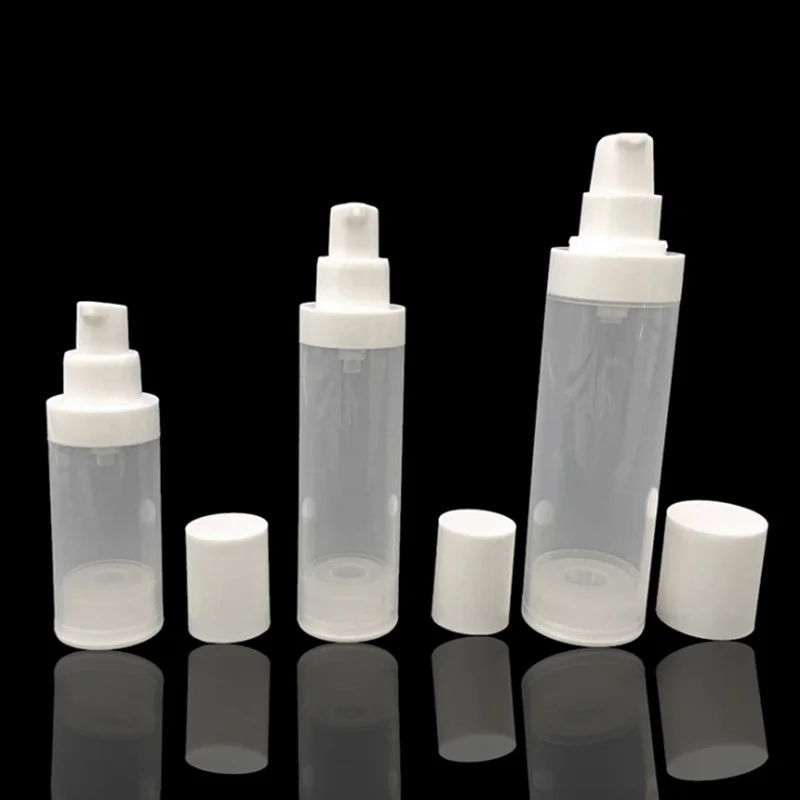 30ml 50ml 100ml scrub lotion bottle PP plastic transparent vacuum bottle press pump cosmetic sub-bottling 1oz 2oz 3oz