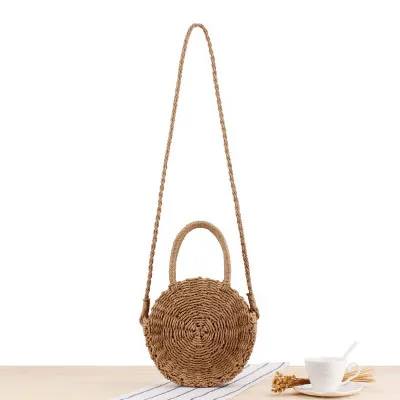 Beach Straw Bags China Basket Vietnam Boho Hand Purses Clutch Shoulder Kids Small Woven Organic Handmade Rattan Round Bag