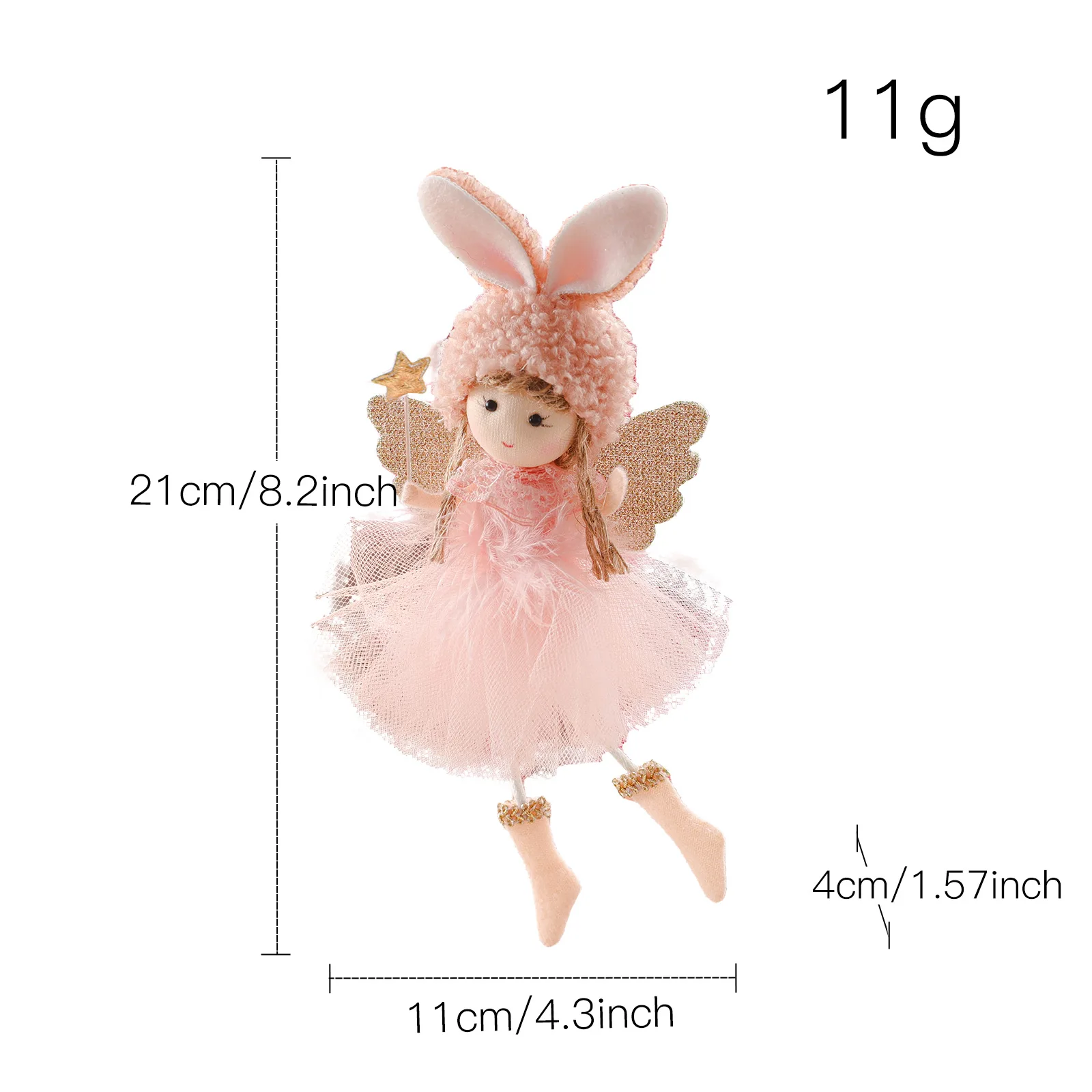 New Xmas Gauze Plush Ballet Girl Christmas Tree Ornaments Christmas Hanging Angel Pendants For Christmas Tree Decor